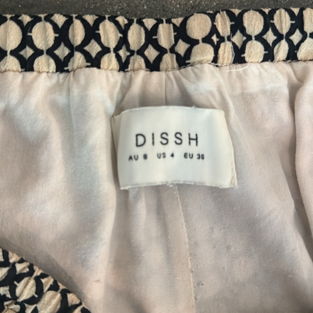 DISSH Marlow Beige Geo Drawstring pants sz 4 - Picture 4 of 4